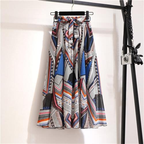 TFETTERS 10 Color Chiffon Floral Long Skirt Spring/summer 2020 New Bohemian Skirt In The Long High Waist Beach Skirt
