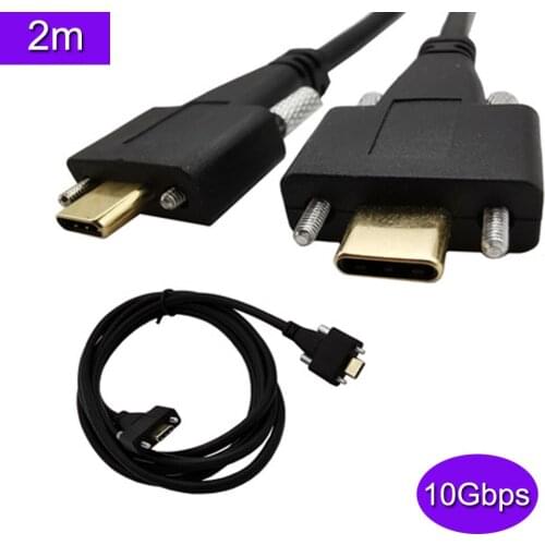 10Gbps 5A USB 3.1 Type-C Male to USB-C Male Data with screw Cable 2m