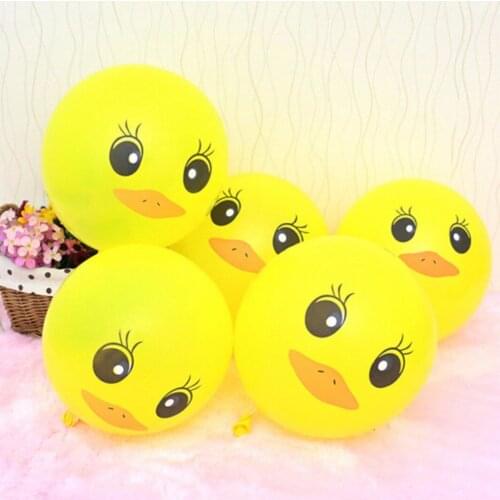 10pcs 12inch Duck Balloon Cartoon Animal Duck Balloon Birthday Party Balloons Decoration Supplies