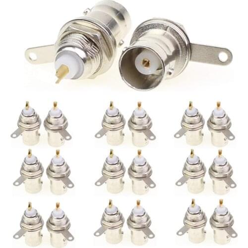 10 Pcs Soldering Twist Spring BNC Connector Jack for Coaxial RG59 cable CCTV Camera System Available for HD AHD CVI TVI Cameras
