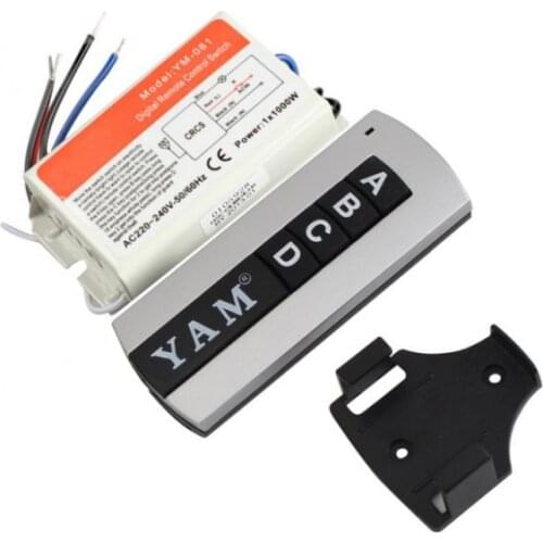 220 V DIY 1/2/3/4 Ways ON / OFF Remote Digital Wireless Remote Control Switch for Light Bulb