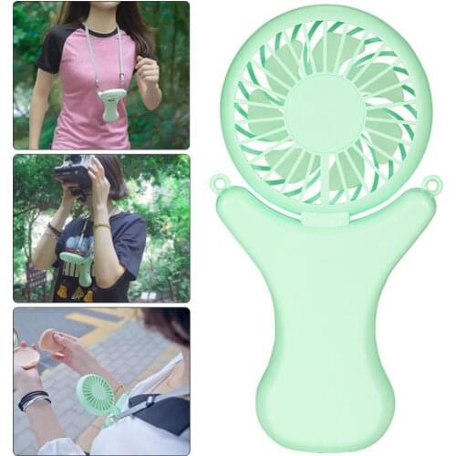 24-hour long battery life and adjustable mini summer neck-mounted USB charging fan, air-cooled air circulation