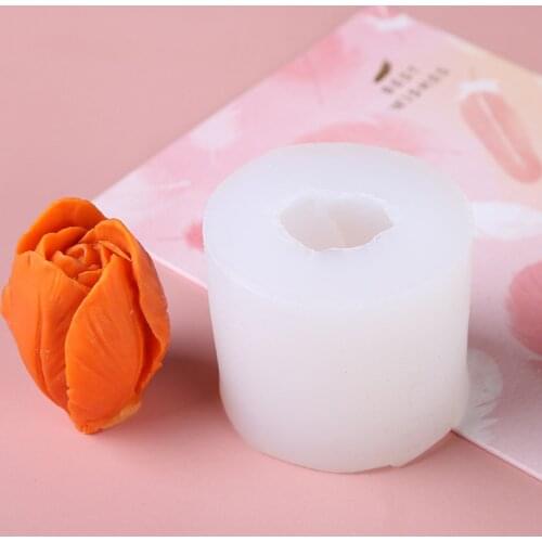 3D Tulip Candle Mold Handmade DIY Flower Soap Silicone Mold Chocolate Cake Mold Silicone Mold Soap Forms Soap Making Supplies