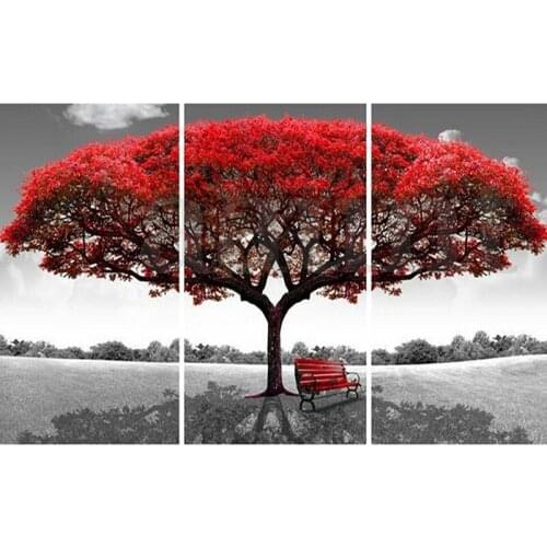 5d diy Multi-picture diamond embroidery red tree diamond painting Cross Stitch full square Rhinestone decor Pictures of crystal