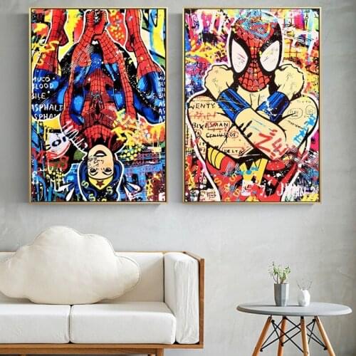 5D Diamond Painting Superhero Marvel Anime Posters Graffiti Spiderman Wall Art Picture Bedroom Decoration Living Room Decor