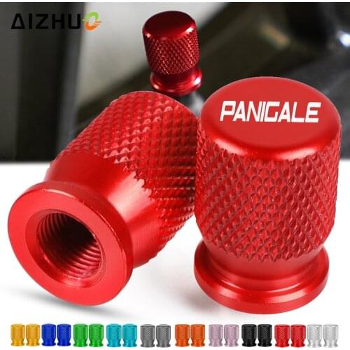 CNC Aluminum Tire Valve Air Port Cover Caps Motorcycle FOR DUCATI 899 959 1199 1299 Panigale S 1299Panigale SR PANIGALE LOGO 2PC
