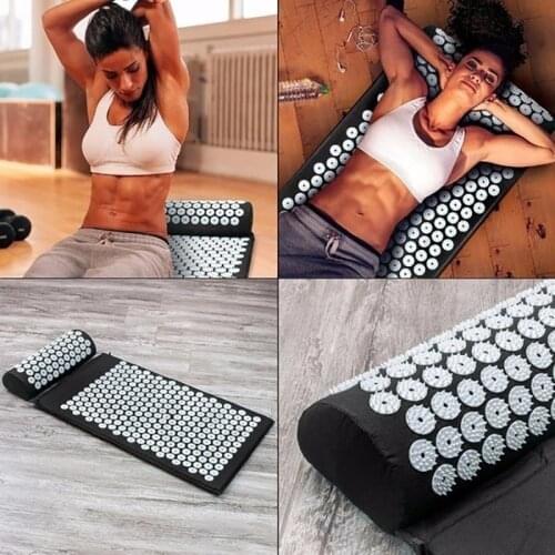 Non-Slip Acupressure Mat Kuznetsovs Applicator Spike Massage Mat and Pillow Relieve Back Relax Muscles Acupuncture Cushions