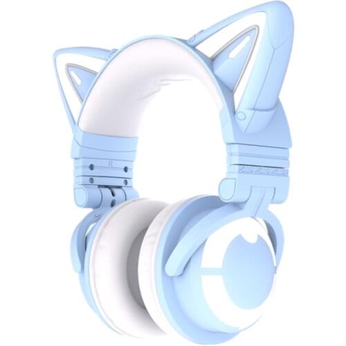 Yowu 3G cute cat wireless headphones APP control RGB lights High quality cat casco girl cute cat ear headset For computer gaming
