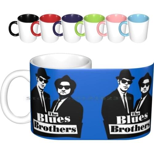 Blues Brothers Ceramic Mugs Coffee Cups Milk Tea Mug Blue Brothers Elwood Jake Chicago Police Jazz Music Band Mission From God