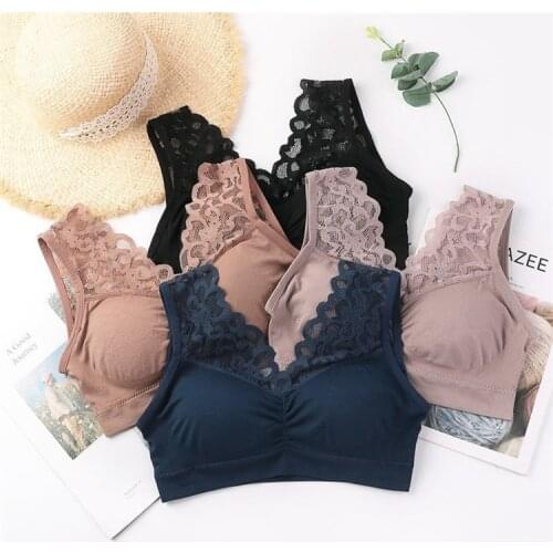 Lace Bra Women Backless Sexy Bras Push Up Bralette Top Womens Intimates Underwear Plus Size Flower Bras for Women Tube Tops