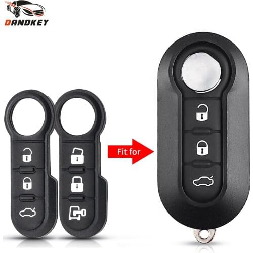 Dandkey 10pcs Replacement Fob Car Remote Flip Key Silicon 3 Buttons Rubber Pad For Fiat 500 Abarth Panda Punto Bravo Ducato