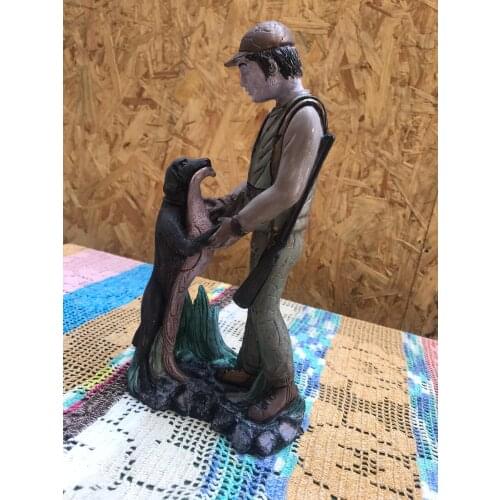 Hunter Dog Object Decor Design Decorative Decorating Home Garden Gift Resine Elemeği