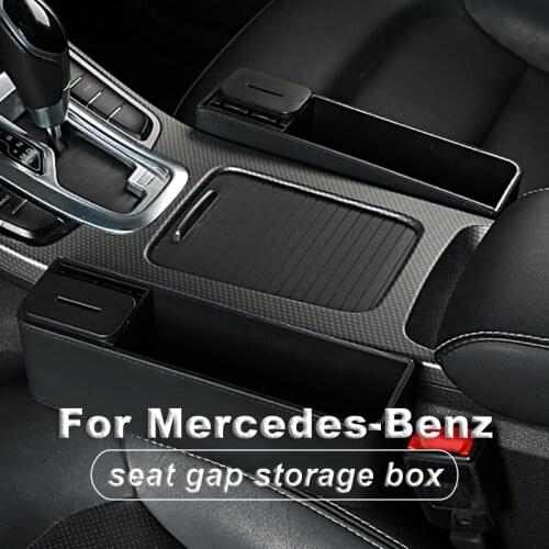 For Mercedes-Benz E-Class C-Class GLC E300L E200L Left/Right Universal Pair Passenger Driver Side Car Seat Gap Storage Box