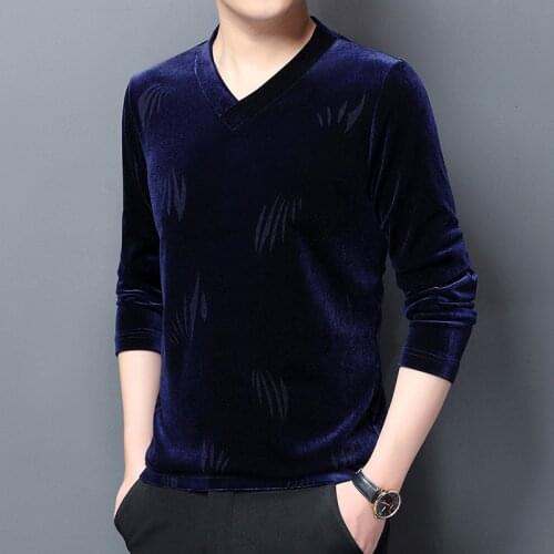 Flannel Oversize T Shirts For Men 2020 Winter Velour Clothes Big Size Black Thermal Velvet T Shirts Blue Cozy Plush Blouse Daddy