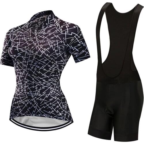 Pro road bike bib jersey set 2021 Women summer short sleeve bicycle clothing Short cycling clothes Outdoor sports mallot kit