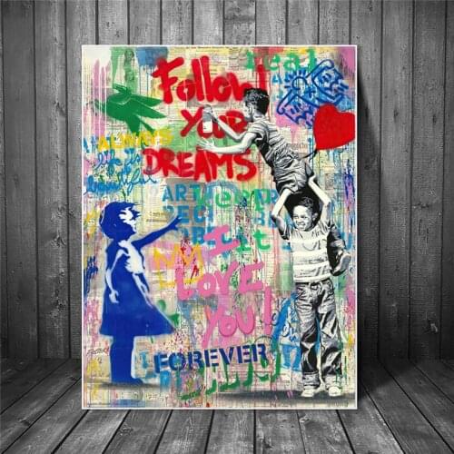 Boys Graffiti Art Canvas Painting on The Wall Poster Street Wall Art Prints Picture Kids Room Living Room Home Cuadros Decor