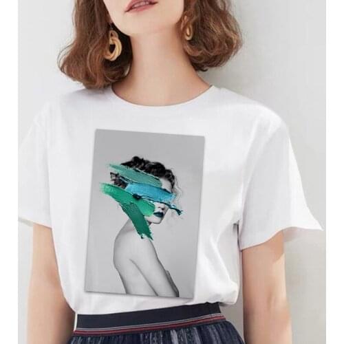 Fashion Personality womens T-shirts Punk Streetwear Tshirt Print Nordic Retro Art Harajuku Short Sleeve O-neck T shirt Clothing