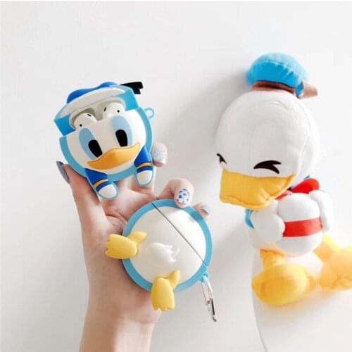 Cartoon three-dimensional Donald Duck butt Apple AirPods pro3 wireless headset silicone protective cover gift