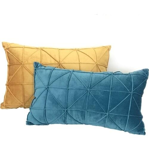 30*50 cm Nordic Pillow Cover Rectangular Cushion Pure Color Simple Living Room Sofa Cushion Waist Pillow Case