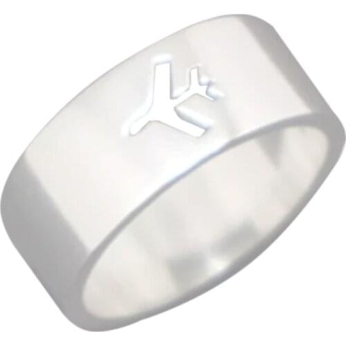 Matching Butterfly Couple Promise Rings Silver Color Hollow Butterfly Aircraft Plane Couple Rings for Men Women Wedding Party