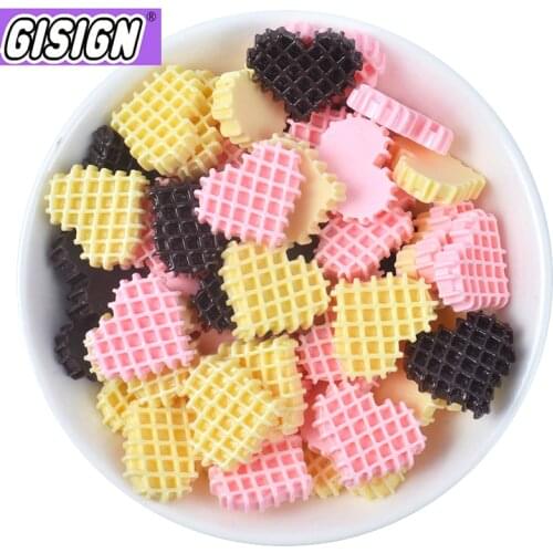 Resin Love Cookies Decor For Slime Charms Polymer Filler Addition Slime Accessories Toys Lizun Supplies Model Clay Kit For Kids