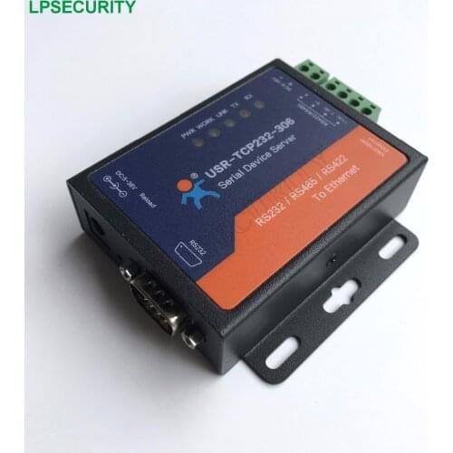 Industrial [USR-TCP232-306] Serial RS232/RS485 to Ethernet TCP/IP Server with DHCP and Buil-in Webpage