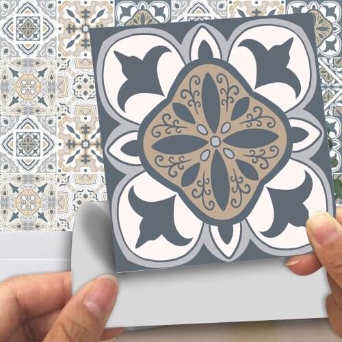 Simple Style Tiles Wall Sticker Kitchen Bathroom Backsplash Wall Decals Shine Finished DIY Self-sticking PVC Wallpaper Art Mural