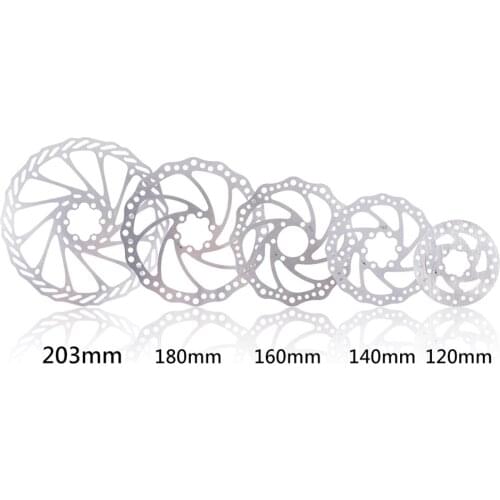 Mtb Disc Brake Rotors 120mm 140mm 160mm 180mm 203mm 6" 7" 8" Bicycle Disc Rotor 6 Bolts Type Cycling Brake Parts