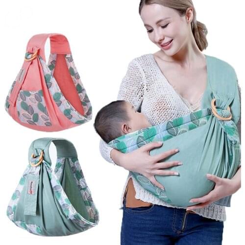 Baby Wrap Carrier 0-36M Newborn Sling Dual Use Infant Nursing Cover Carrier Mesh Fabric Breastfeeding Carriers Up to 130 Lbs