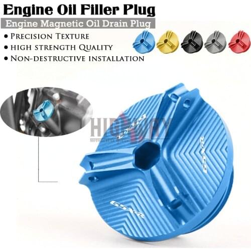 Motorbike Engine Oil Drain Plug Sump Nut Cup Cover Filler Cap or Suzuki GSXR 600 GSX-R 750 1000 1000R/X GSX-R1000 03-21