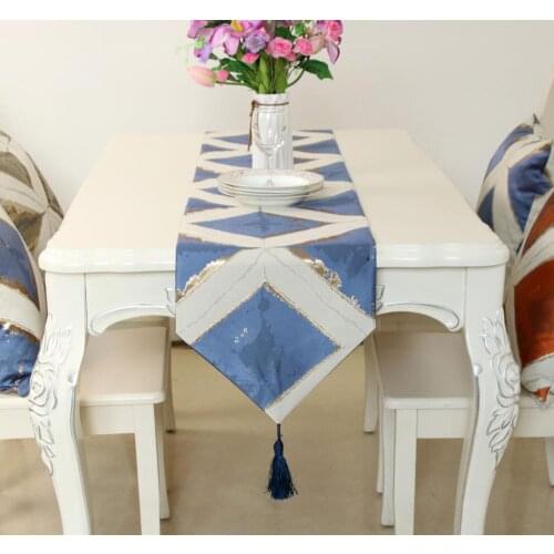 Modern sample table north US european style table runner wholesale embroider table runner for wedding hotel dinner party