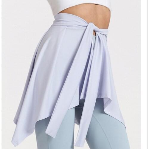 Sports Skirts Yoga Skorts Fitness Short Skirt with Bandage breathable Quick drying Women Sport Running Dance Skirt
