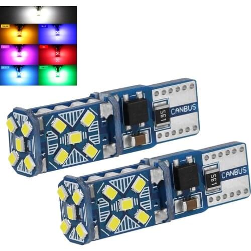 2pcsT10 Led Canbus W5W Led Bulbs Signal Lamp Dome Reading License Plate Light Car Interior Lights Auto 12V clearence bulb