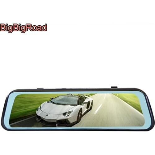 BigBigRoad Car DVR Dash Camera Cam IPS Stream RearView Mirror For Suzuki Kizashi Ignis Celero Solio Ertiga Baleno XBEE Swift SX4