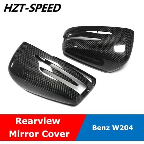 Replacement Type Carbon Fiber Benz W204 Rear View Mirror Cover Cap For Mercedes A B C E S Class CLS GLK GLA Modification