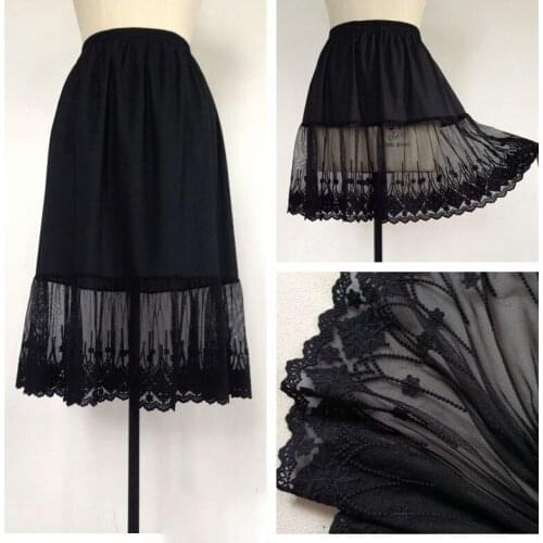 2021 women intimates slip petticoat lace underskirt bottoming skirt for sweatershirt half length elastic anti-empty underskirt