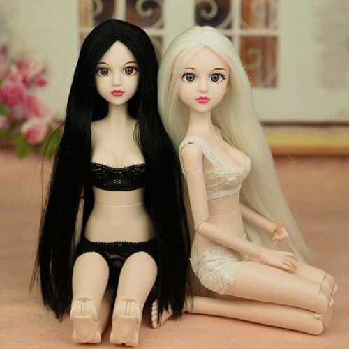 1/4 BJD Nude XINYI Doll / 3D Real Eyes Naked 46cm Original Doll body Double Knee Elbow Joint / Make-up For Cosplay DIY Doll