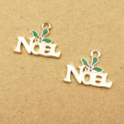 10pcs 14x18mm enamel christmas charms for jewelry making earring pendant bracelet and necklace charm