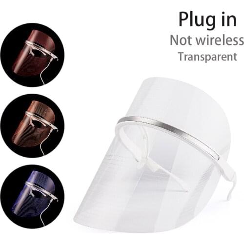 3 Colors LED Light Beauty Face Mask Photon Therapy Treatment Instrument Women Facial Beauty Machine Skin Rejuvenation LED Mask