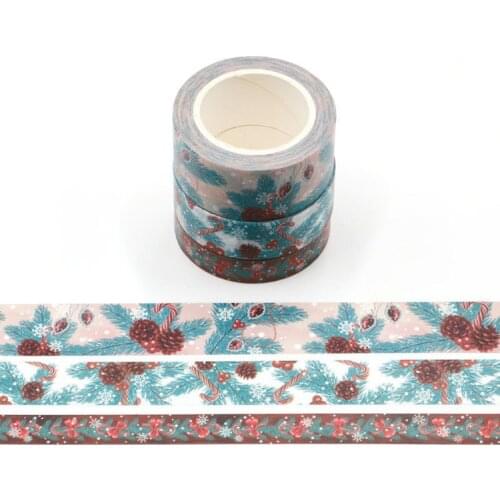 3 pcs/lot Christmas candy Masking Washi Tape set Decorative Adhesive Tape Decora Diy Scrapbooking Sticker Label Stationery