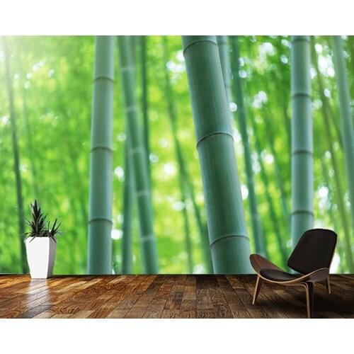 Papel de parede Wild bamboo forest 3d wallpaper mural,living room tv wall bedroom wall papers home decor