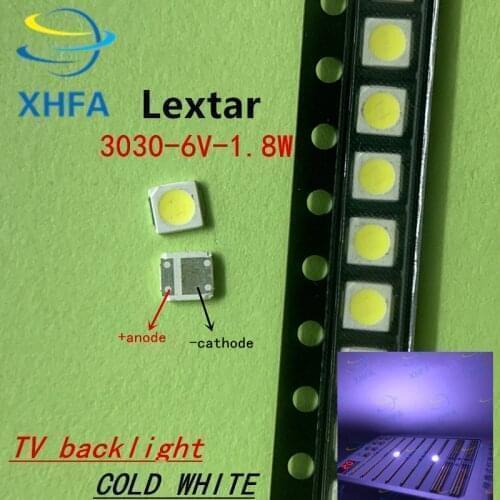 4000PCS LEXTAR LED PCT Backlight High Power LED 1.8W 3030 6V Cool white 150-187LM PT30W45 V1 TV Application 3030 PCT 6V LEXTAR
