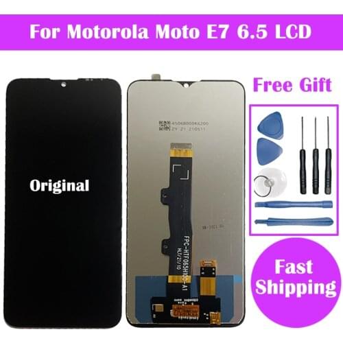 6.5'' Original For Motorola Moto E7 LCD XT2052 XT2052-1 XT2052-3 LCD Display Touch Screen Digiziter Assembly For Moto E7 Display