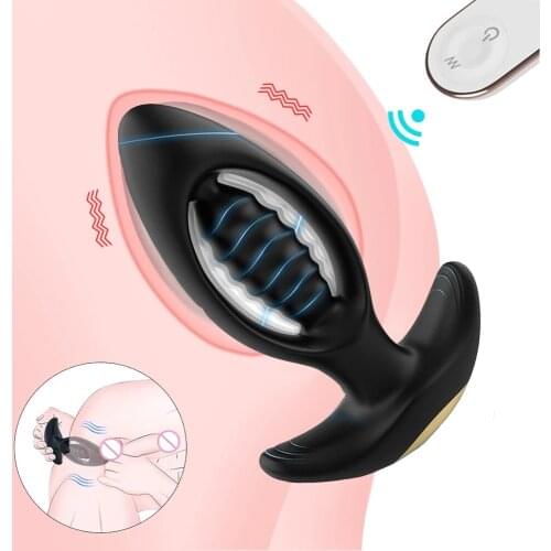 Remote Control Vibrating Anal Butt Plug Dildo Vibrator Men Prostate Massage Anal Dilator Women Vagina Masturbator Erotic Sex Toy