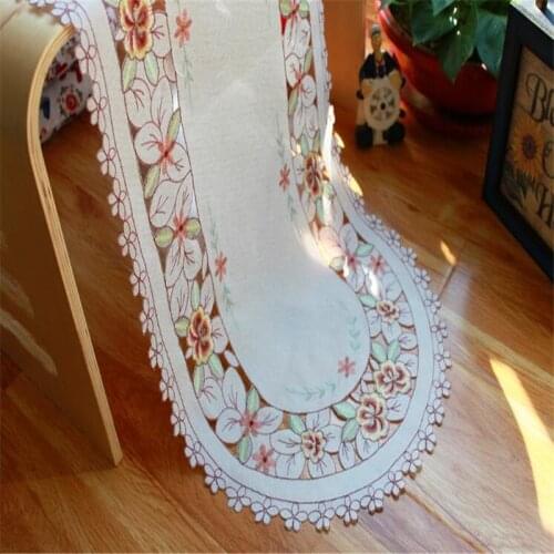 Free Shipping New Hollow Lovely Tablecloth Runner Mat Coffee Tea Place Pad Dining Gift Wedding Christmas Blanket Antependium
