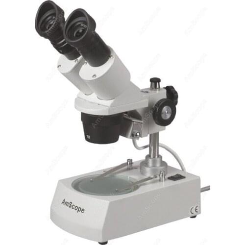 Student Forward Binocular Microscope--AmScope Supplies Student Forward Binocular Stereo Microscope 20X-40X SE306R-P