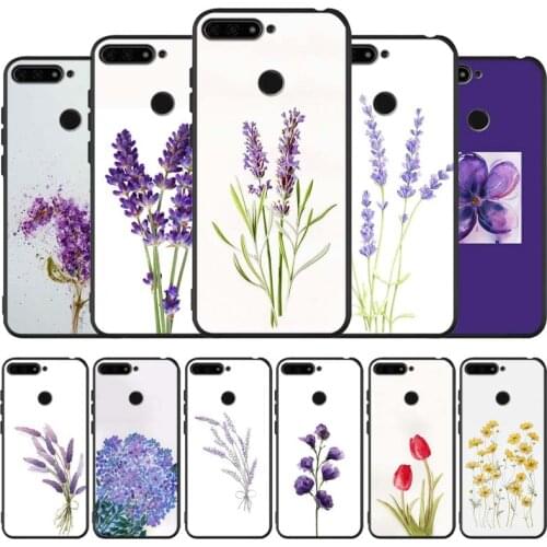 Lavender black Silicone Phone Case For honor 30 20 Pro 8 8X 9 10 20 Lite Mate 10 20 30 Lite Pro cover