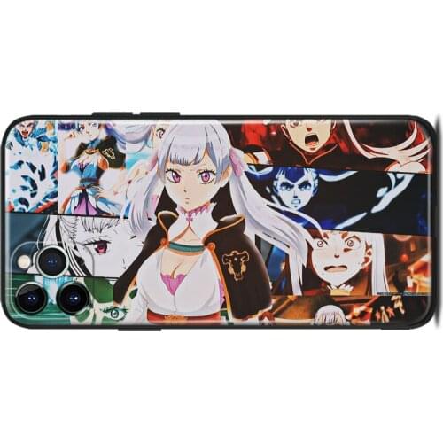 Black Clover Noelle Silva Anime Glass Soft Silicone Phone Case Cover Shell for iPhone SE 6s 7 8 Plus X XR XS 11 12 Mini Pro Max