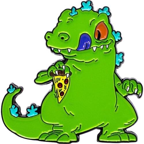 REPTAR ON SLICE enamel pin