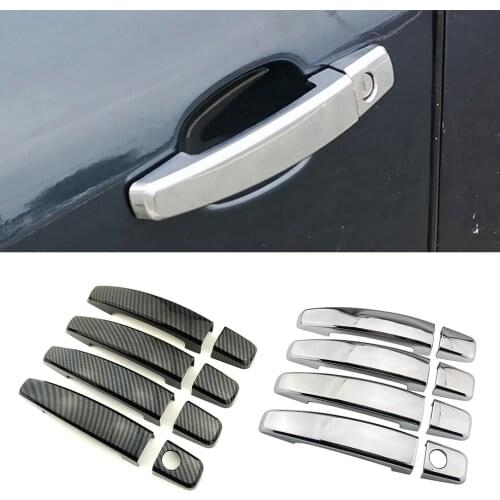 For Opel Zafira B C 2005-2019 Carbon Fiber Color Modify Refit Chrome Door Handle Cover Decoration Trim Protection Sticker